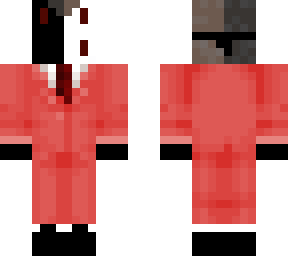 red suit with bunny mask