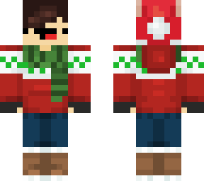 snow boi with scarf and antlers