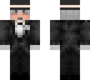 black and white suit skin