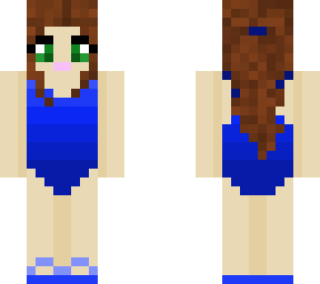 blue swimsuit