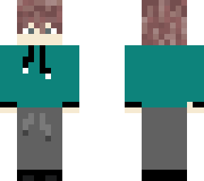 boy in turquoise hoodie