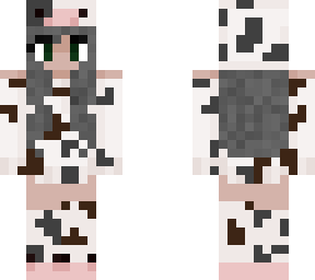 brown and grey, cow costume- girl