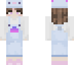 cyan cotton candy axolotl  matching skin!
