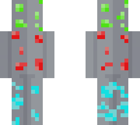 emrald head redstone body daimond legs