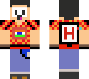flaming/fiery boy with leter h