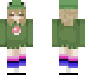 frog girl with onmi flag