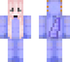 full black pink hair girl in axolotl onesie  (classic)