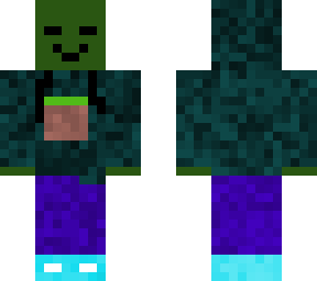 grass block hoodie zombie