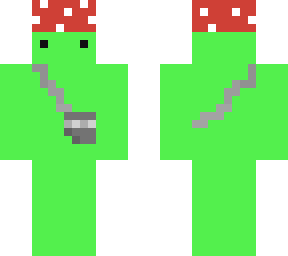 green mushroom man