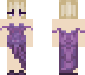 niks nihachu's red banquet dress in purple