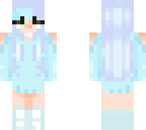 pastel blue and pink girl