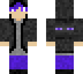 purple enderman coat boy