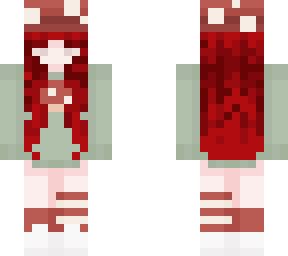 red hair mushroom cottagecore girl