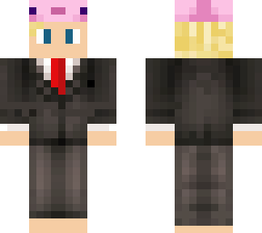 axolotl head blonde hair (with suit)