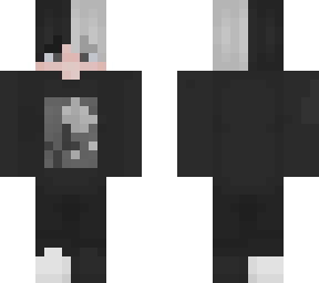 black and white guy skin