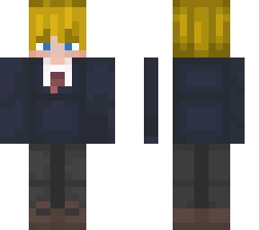 blond suit
