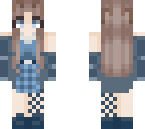 Blue school girl | Minecraft Skin