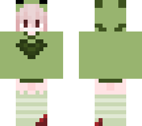 boy/girl in a green 'frog' hoodie