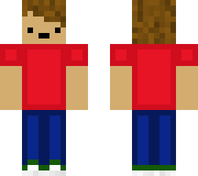 boy with red shirt and blue pants