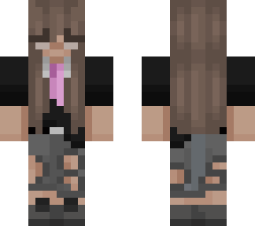 brune girl with a tie