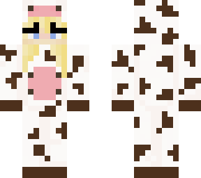 girl in cow onesie