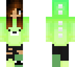girl with green hoodie