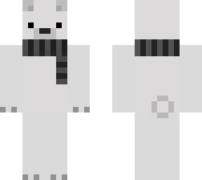 man in polar bear costume (see the body)