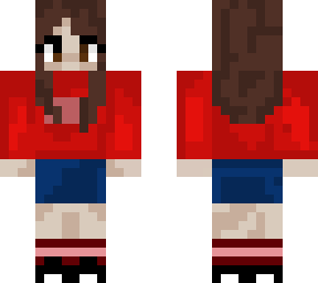 minecraft red sweater girl