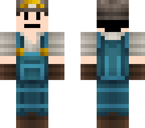 miner with fixed helmet