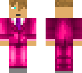 pink suit dark skin rich boy purple tie