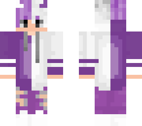 purple and white demon boy
