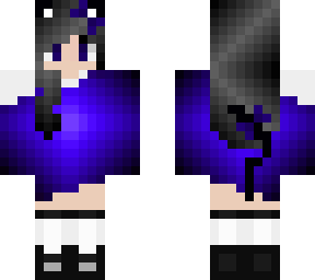 purple cozy cat girl skin