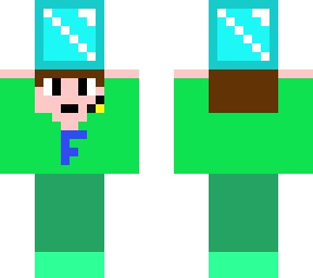 pwer up holding a diomand block