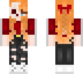 red head with skull