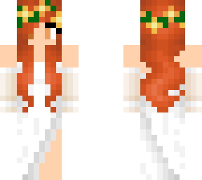 redhead wearing white