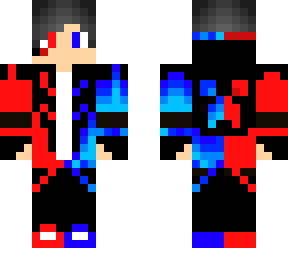 blue and red