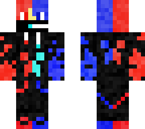blue and red creeper gamer boy