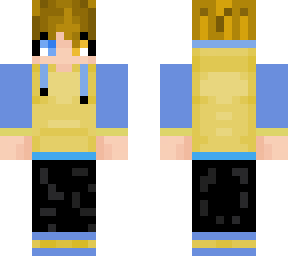 blue and yellow male