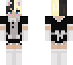 boy maid with split dyed hair
