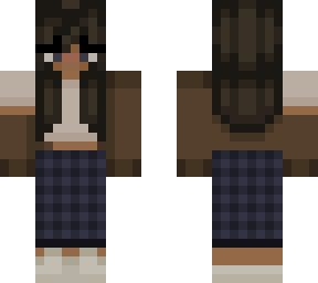 checked pants blue flower crown