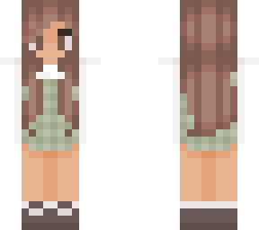 cottage core girl with hair overhang