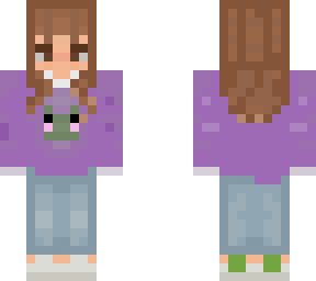 frog girl with purple sweater :)