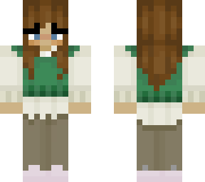 green sweater vest outfit