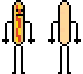 hot dog stick man