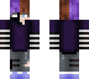 my oc as an enderman [purple hair]