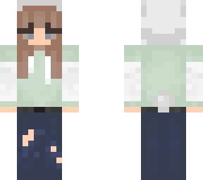 polar bear girl green hoodie