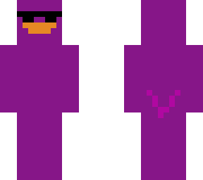 purple duck with glasses