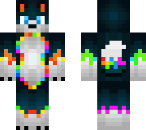 rainbow powered wolf