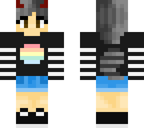 split-dye + devil + raccoon tail (4px arms) (classic)