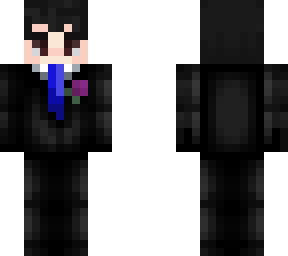 suit blue tie